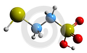 3D image of Coenzyme M skeletal formula photo
