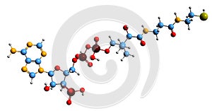 3D image of Coenzyme A skeletal formula
