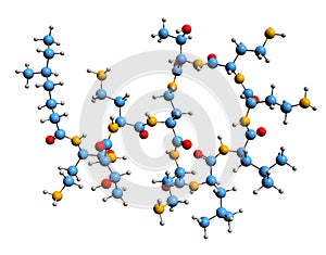 3D image of Colistin skeletal formula photo