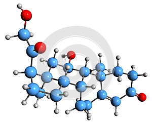 3D image of Corticosterone skeletal formula photo