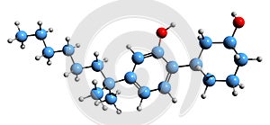 3D image of CP 47.497 skeletal formula photo