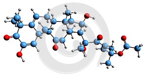 3D image of Cucurbitacin E skeletal formula photo