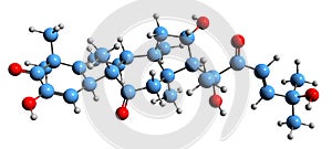 3D image of Cucurbitacin I skeletal formula photo
