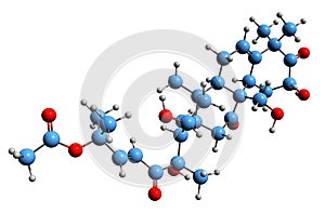 3D image of Cucurbitacin skeletal formula photo
