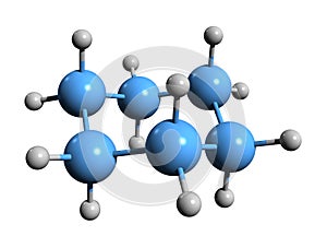 3D image of cyclohexane skeletal formula