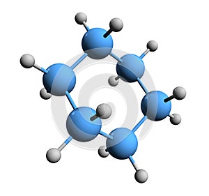 3D image of cyclohexane skeletal formula