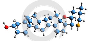 3D image of Cyclopamine skeletal formula photo