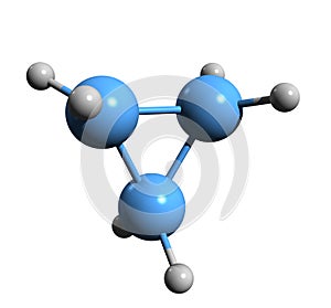 3D image of cyclopropane skeletal formula