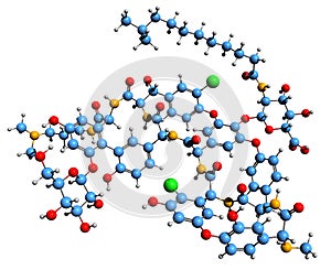 3D image of Dalbavancin skeletal formula photo