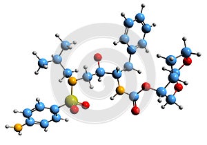 3D image of Darunavir skeletal formula photo