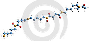 3D image of Deferoxamine skeletal formula photo