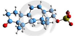 3D image of Dehydroepiandrosterone sulfate skeletal formula photo