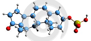 3D image of Dehydroepiandrosterone sulfate skeletal formula photo