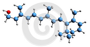 3D image of Dehydroretinal skeletal formula