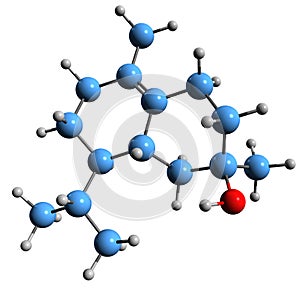 3D image of delta-Cadinol skeletal formula photo