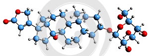 3D image of desglucouzarine skeletal formula photo