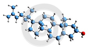 3D image of Desmosterol skeletal formula photo