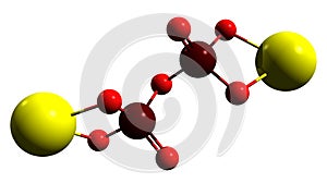 3D image of dicalcium diphosphate skeletal formula photo