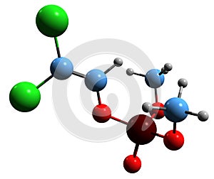 3D image of Dichlorvos skeletal formula