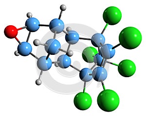3D image of Dieldrin skeletal formula photo