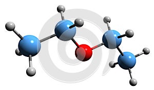 3D image of Diethyl ether skeletal formula
