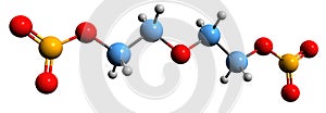 3D image of Diethylene glycol dinitrate skeletal formula photo