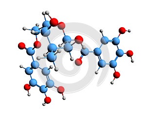3D image of 1,6-Digalloyl glucose skeletal formula photo