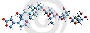 3D image of Digoxin skeletal formula photo