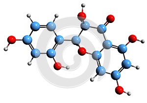 3D image of Dihydromorin skeletal formula photo