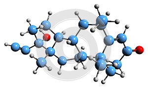 3D image of Dimethisterone skeletal formula photo