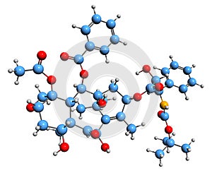 3D image of Docetaxel skeletal formula photo