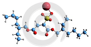 3D image of Docusate skeletal formula photo