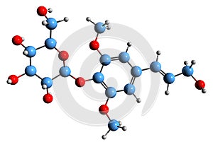 3D image of Eleutheroside B skeletal formula