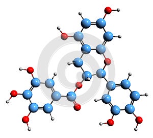 3D image of Epicatechin gallate skeletal formula