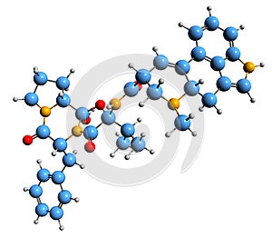 3D image of Ergocristine skeletal formula photo