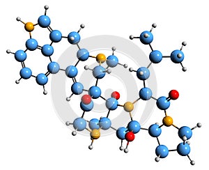 3D image of Ergosine skeletal formula photo