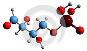 3D image of Erythrose 4-phosphate skeletal formula photo