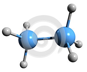 3D image of Ethane skeletal formula