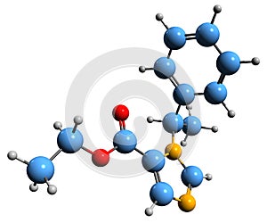3D image of Etomidate skeletal formula photo
