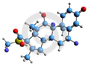 3D image of Fluticasone skeletal formula photo