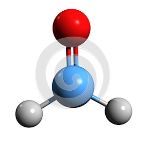 3D image of formaldehyde skeletal formula