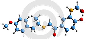 3D image of Formoterol skeletal formula