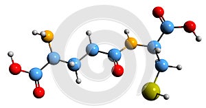 3D image of gamma-L-Glutamyl-L-cysteine skeletal formula photo