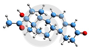 3D image of Gestadienol skeletal formula