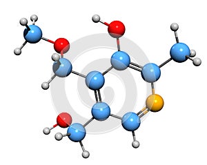 3D image of Ginkgotoxin skeletal formula photo
