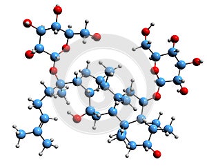 3D image of ginsenoside Rg1 skeletal formula