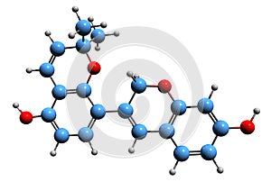 3D image of Glabrene skeletal formula photo
