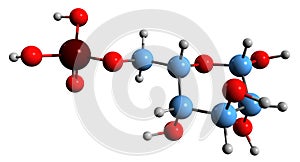 3D image of Glucose 6-phosphate skeletal formula photo