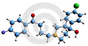 3D image of Haloperidol skeletal formula