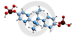 3D image of Hexestrol diphosphate skeletal formula photo